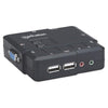 KVM Switch 2 Porte USB/Audio Nero