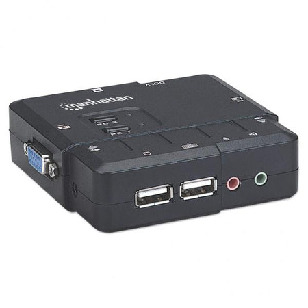 KVM Switch 2 Porte USB/Audio Nero