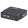 KVM Switch 2 Porte USB/Audio Nero