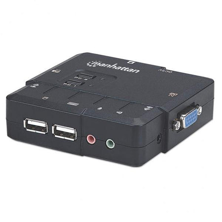 KVM Switch 2 Porte USB/Audio Nero