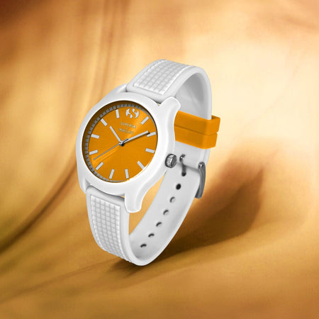 Orologio MORELLATO uomo Superga gomma bianco / arancione