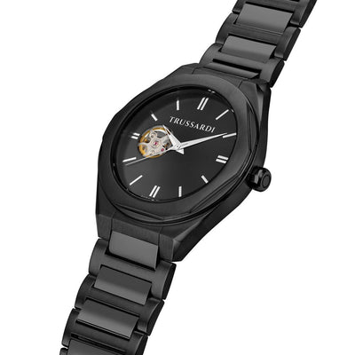Orologio TRUSSARDI uomo Brink Automatico acciaio nero