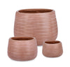 Vasi Tressage in fibra di vetro e argilla terracotta per fiori e piante da esterno set da 3