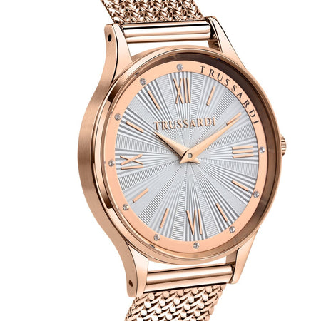 Orologio TRUSSARDI donna T-star oro rosa mesh / bianco