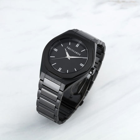 Orologio TRUSSARDI uomo Brink tempo total black