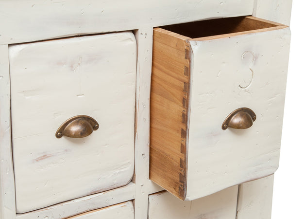 Biscottini Biscottini Banco Lavoro Country Tiglio Massello Finitura Bianca 184x74x92 Made