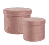 Set 2 scatola Averill struttura in cartone e rivestimento in poliestere