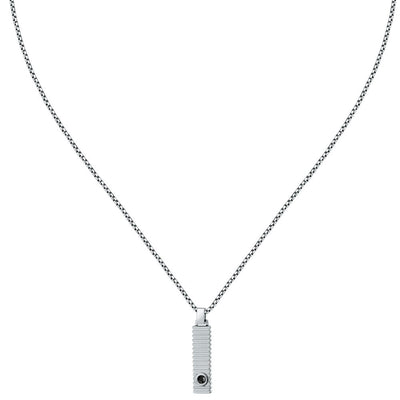 Pendente MORELLATO uomo Motown acciaio / pietra nera