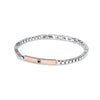 Bracciale MORELLATO uomo Motown acciaio / oro rosa / pietra nera