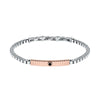 Bracciale MORELLATO uomo Motown acciaio / oro rosa / pietra nera