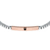 Bracciale MORELLATO uomo Motown acciaio / oro rosa / pietra nera