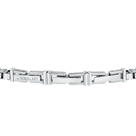 Bracciale MORELLATO uomo Motown acciaio / oro rosa / pietra nera