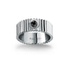 Anello MORELLATO uomo Motown acciaio / pietra nera