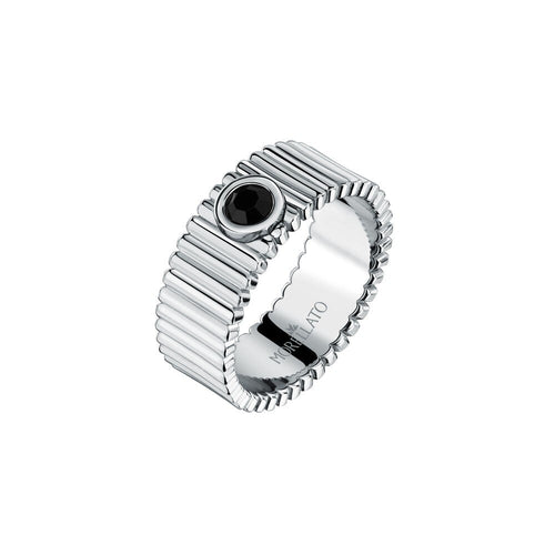 Anello MORELLATO uomo Motown acciaio / pietra nera