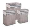 Set 3 porta biancheria Elegantly rettangolare grigio