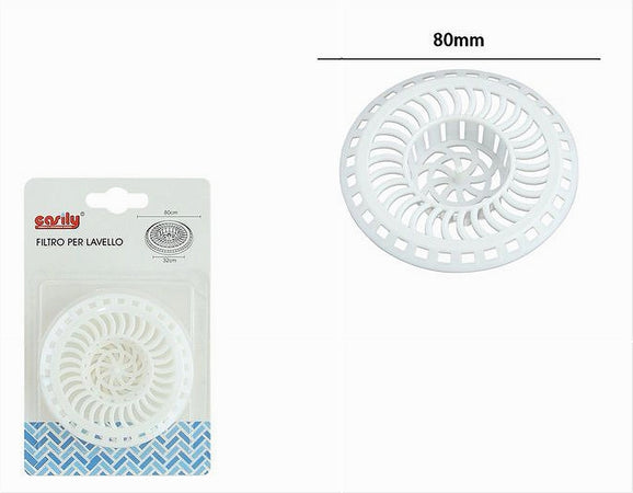 Filtro Griglia Di Protezione Scarico Per Lavello Cucina Bagno Doccia ø80mm 87630