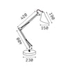 Lampada Da Scrivania-Ufficio Moderna Sally Metallo Bianco 1 Luce E27
