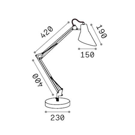 Lampada Da Scrivania-Ufficio Moderna Sally Metallo Bianco 1 Luce E27