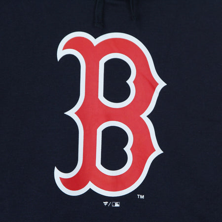 FANATICS BRANDED Felpa Cappuccio Uomo Mlb Mid Essentials Crest Graphic Hoodie Bosred Navy da uomo
