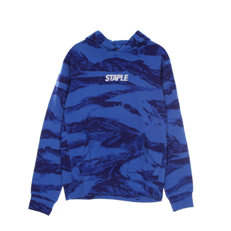 STAPLE Felpa Leggera Cappuccio Uomo Popover Hoodie Blue da uomo