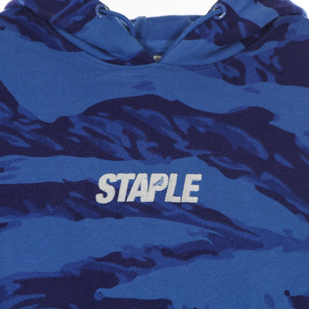 STAPLE Felpa Leggera Cappuccio Uomo Popover Hoodie Blue da uomo