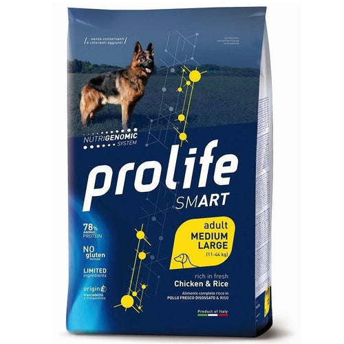 Prolife Smart mangime secco Cani Adulti Medium&Large pollo e riso