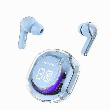 Auricolari Bluetooth 5.3 Trasparenti Ultrapods Pro Con Cofanetto Di Ricarica Led