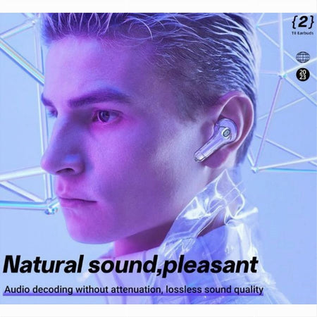 Auricolari Bluetooth 5.3 Trasparenti Ultrapods Pro Con Cofanetto Di Ricarica Led
