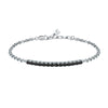Bracciale MORELLATO uomo Tennis argento 925 / pietre nere