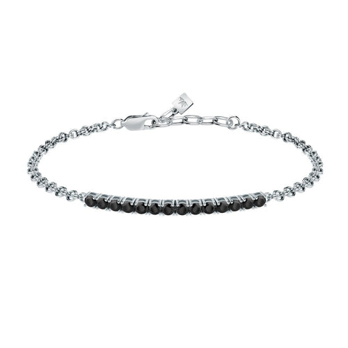 Bracciale MORELLATO uomo Tennis argento 925 / pietre nere