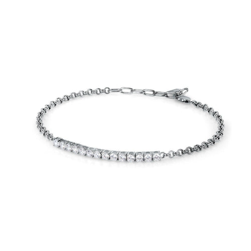 Bracciale MORELLATO uomo Tennis argento 925 / pietre bianche