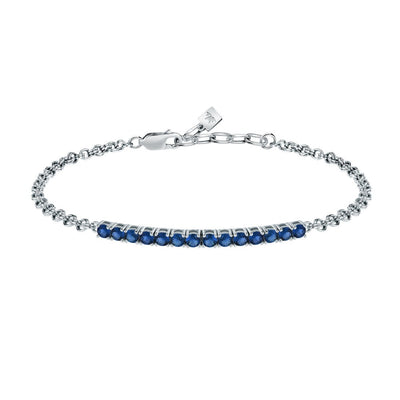 Bracciale MORELLATO uomo Tennis argento 925 / pietre blu