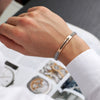 Bracciale MORELLATO uomo Catene acciaio / oro rosa / pietre nere
