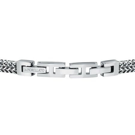 Bracciale MORELLATO uomo Catene acciaio / oro rosa / pietre nere