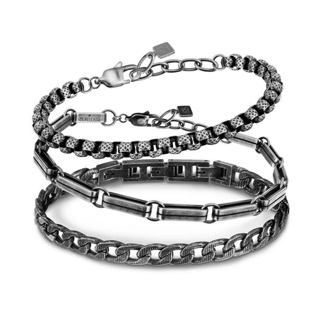 Bracciale MORELLATO uomo Catene box acciaio antico