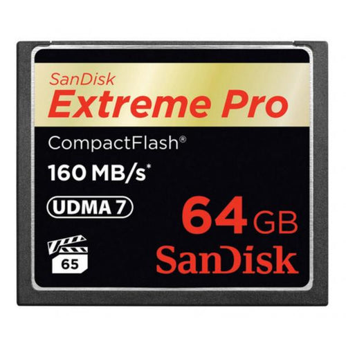SanDisk 64GB Extreme Pro CF 160MB/s CompactFlash (COMPACT FLASH CARD 64GB - EXTREME PRO 160MB/S VERSION)