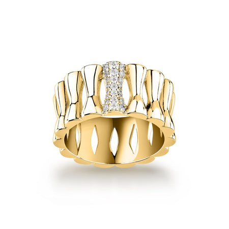 Anello MORELLATO donna Essenza argento 925 dorato / cristalli