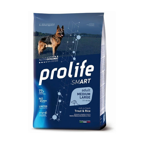 Prolife Smart mangime secco Cani Adulti Medium&Large trota e riso