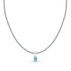 Collana MORELLATO donna Drops acciaio / punto luce azzurro
