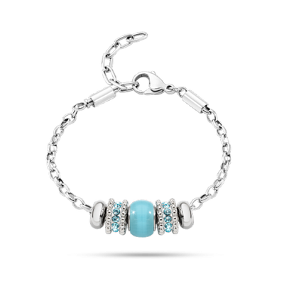 Bracciale MORELLATO donna Drops acciaio / azzurro