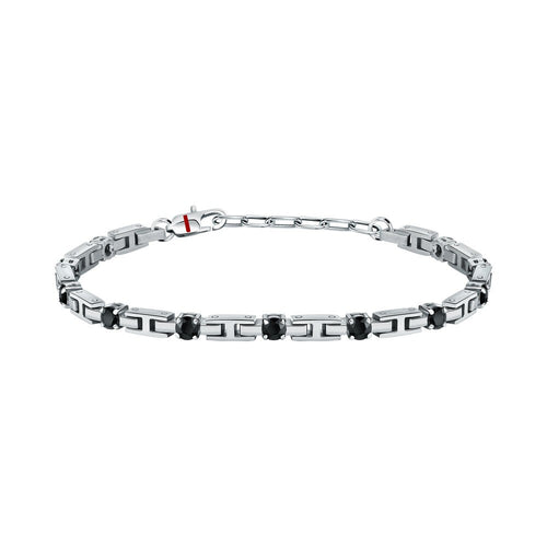 Bracciale SECTOR uomo Tennis acciaio / pietre nere