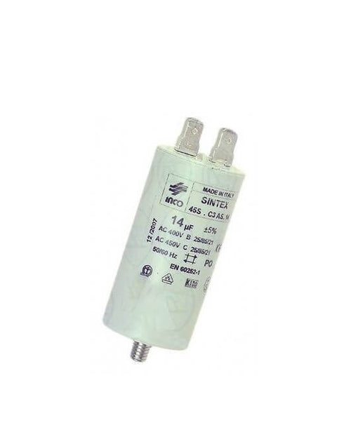 Condensatore 14 microfarad per Lavatrici Ariston Indesit C00045956