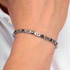 Bracciale SECTOR uomo Tennis acciaio / pietre nere
