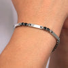 Bracciale SECTOR uomo Tennis acciaio / cristalli neri