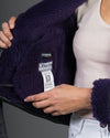 Rebecca - Chiodo Donna Viola in vero montone Shearling