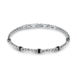 Bracciale SECTOR uomo Premium alluminio /  nero