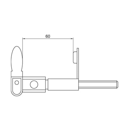 Ferma persiane imposte omino nero in ferro