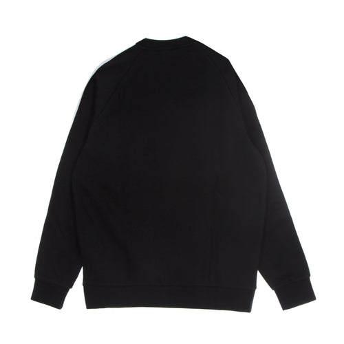 Adidas Felpa Girocollo Uomo 3 Stripes Crew Black da uomo