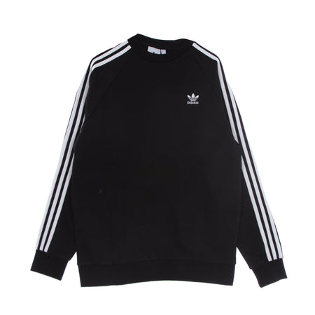 Adidas Felpa Girocollo Uomo 3 Stripes Crew Black da uomo