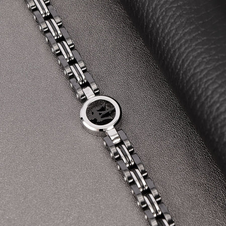 Bracciale MASERATI uomo Ceramic nero / acciaio